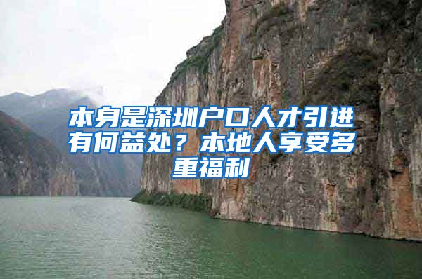 本身是深圳户口人才引进有何益处？本地人享受多重福利