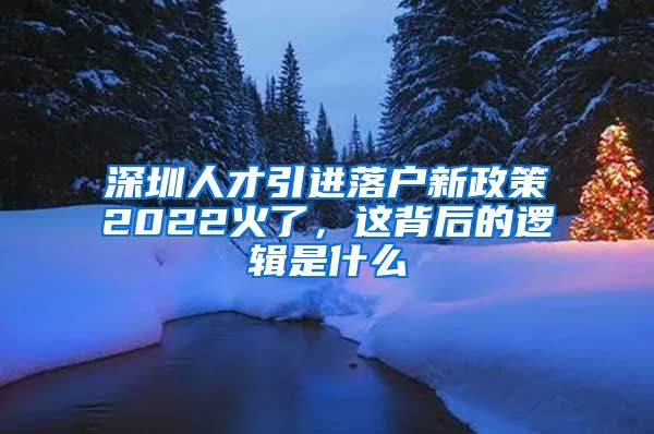 深圳人才引进落户新政策2022火了，这背后的逻辑是什么