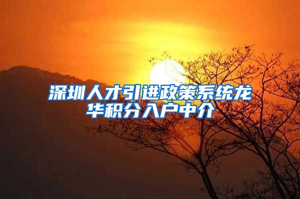 深圳人才引进政策系统龙华积分入户中介