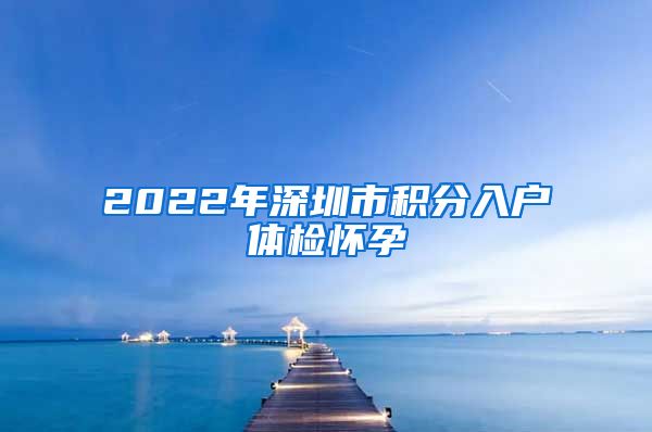 2022年深圳市积分入户体检怀孕