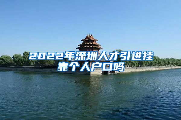 2022年深圳人才引进挂靠个人户口吗