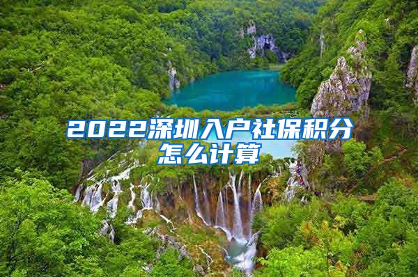 2022深圳入户社保积分怎么计算