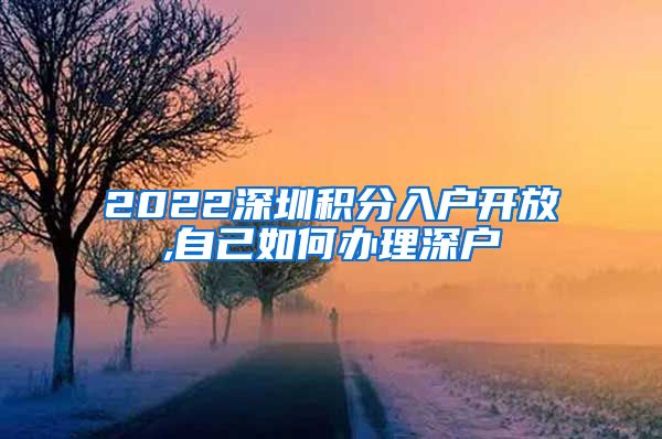 2022深圳积分入户开放,自己如何办理深户