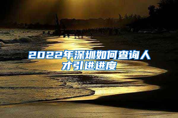 2022年深圳如何查询人才引进进度