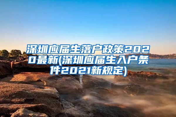 深圳应届生落户政策2020最新(深圳应届生入户条件2021新规定)