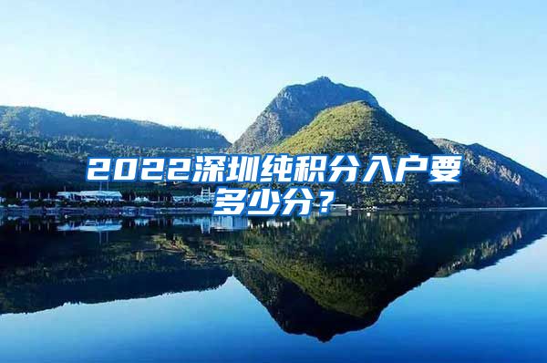 2022深圳纯积分入户要多少分？