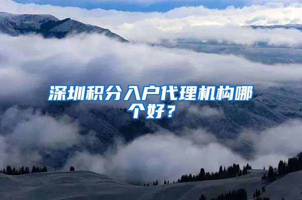 深圳积分入户代理机构哪个好？