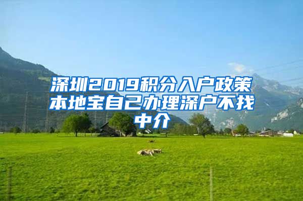 深圳2019积分入户政策本地宝自己办理深户不找中介