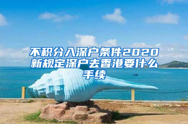 不积分入深户条件2020新规定深户去香港要什么手续