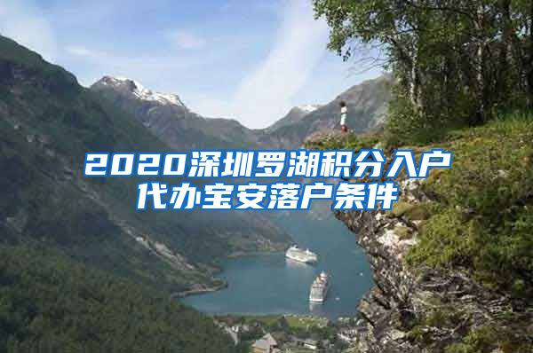 2020深圳罗湖积分入户代办宝安落户条件