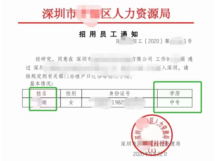 深圳非全日制学历积分落户制度