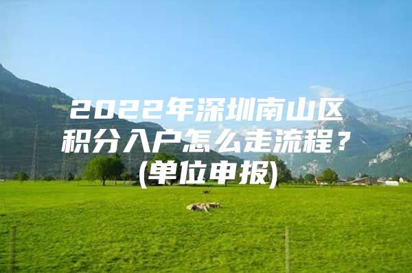 2022年深圳南山区积分入户怎么走流程？(单位申报)