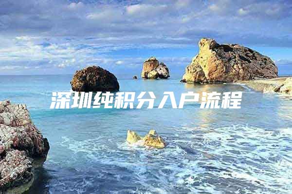 深圳纯积分入户流程