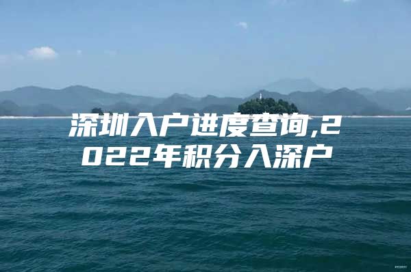 深圳入户进度查询,2022年积分入深户