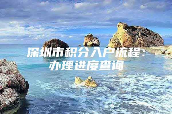 深圳市积分入户流程：办理进度查询