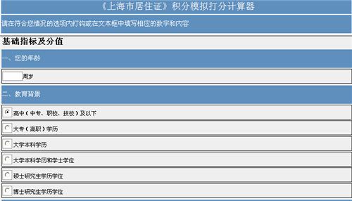 2022年深圳市入户积分计算器