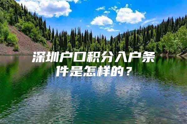 深圳户口积分入户条件是怎样的？