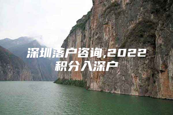 深圳落户咨询,2022积分入深户