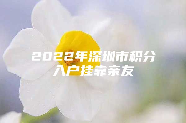 2022年深圳市积分入户挂靠亲友