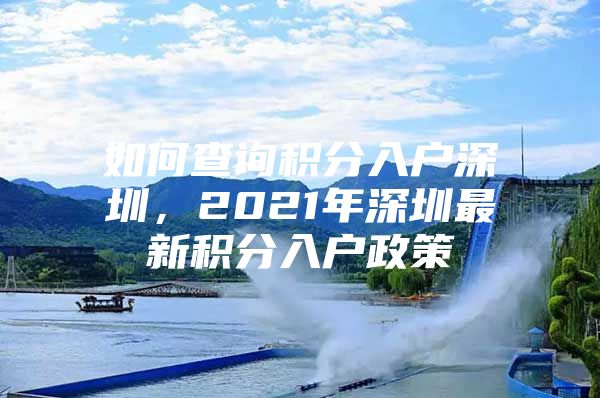 如何查询积分入户深圳，2021年深圳最新积分入户政策