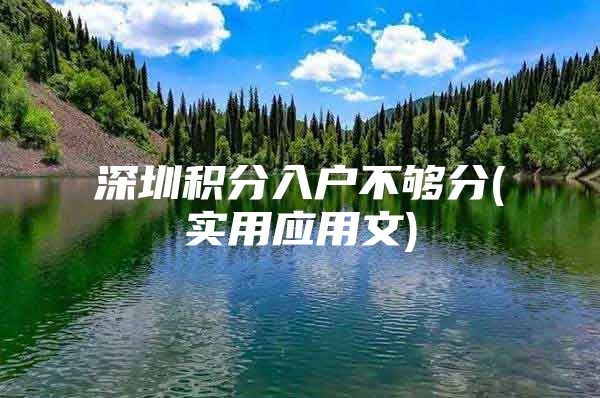 深圳积分入户不够分(实用应用文)